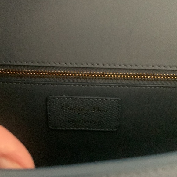 Blue - Christian Dior Grained Calfskin 30 Montaigne Flap Bag - Picture 5 of 7